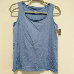 NEW Pure Jill Pima Cotton Easy Tank Blue Size XS